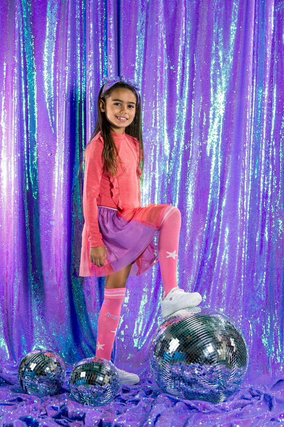 Kids kniekousen K3 Passion pink