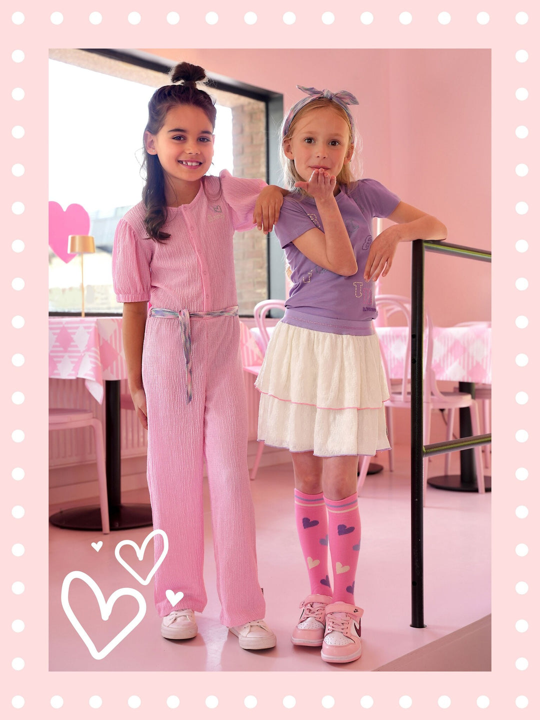 Kinder Kniestrümpfe Missy Zucker Pink