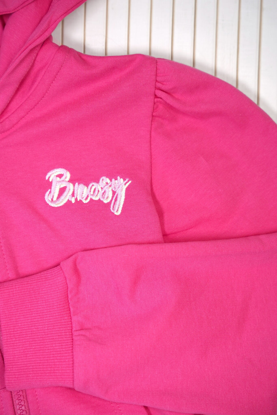 Kids vest Coco hooded cardigan with zipper Fandango Pink