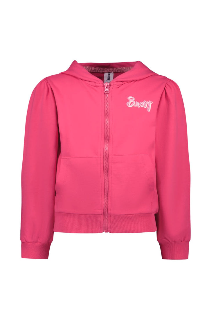 Kids vest Coco hooded cardigan with zipper Fandango Pink