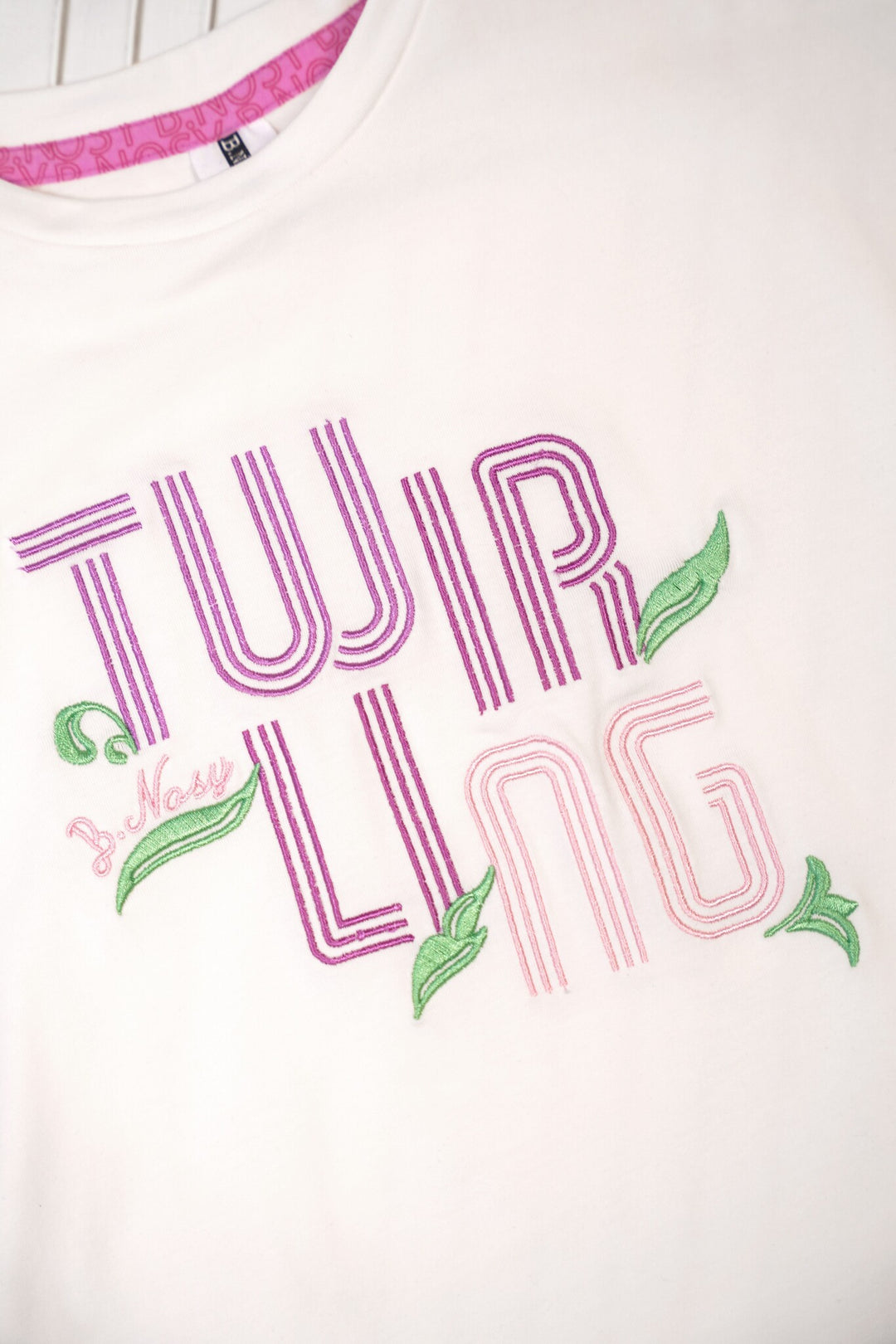 Kids T - shirt Tanja top with fancy sleeve - end Cotton