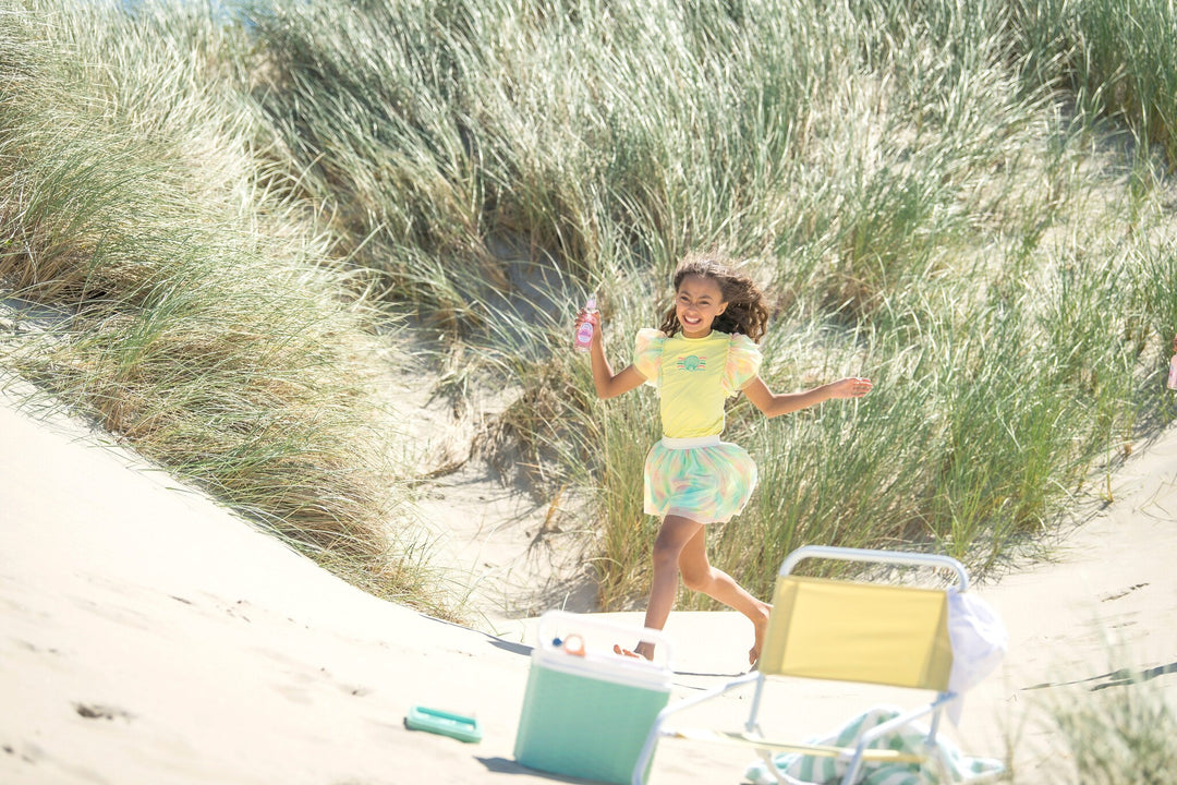 Kinder T-Shirt Tora T-Shirt mit Netzärmeln Gelbe Birne