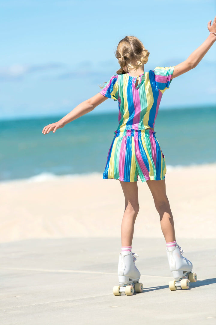 Kinderhose Philou gestreifte Plissee-Shorts Joy Stripe