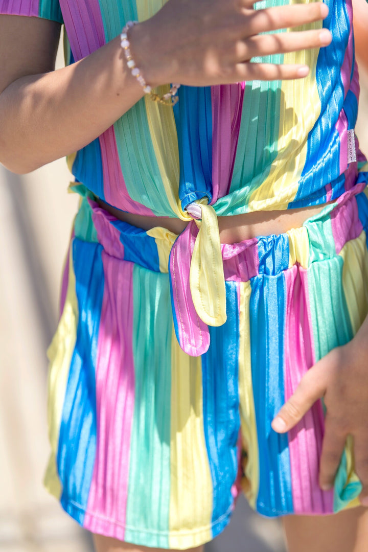 Kinderhose Philou gestreifte Plissee-Shorts Joy Stripe