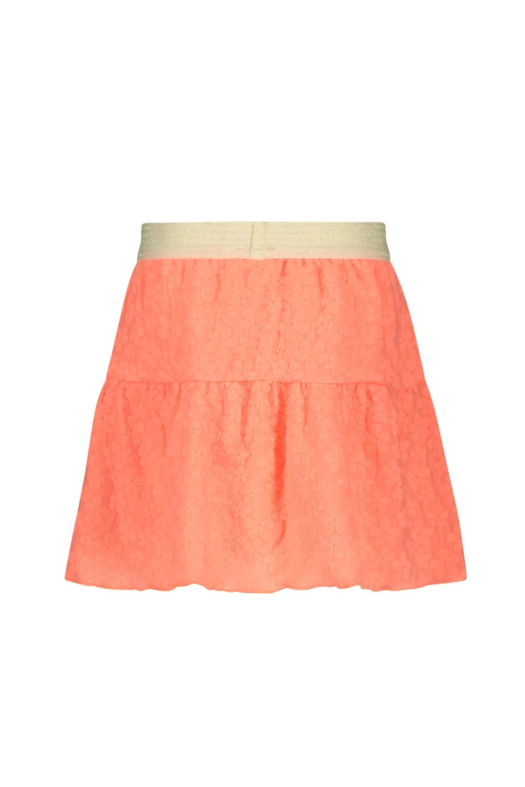 Kids rok Romy flower fabric 2 - layer skirt Neon blush