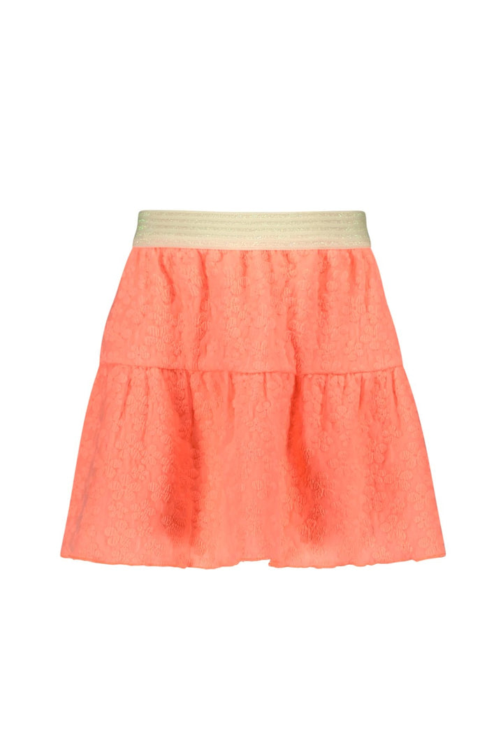 Kids rok Romy flower fabric 2 - layer skirt Neon blush