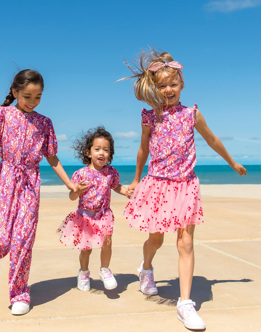 Kids rok River mesh skirt Geranium pink