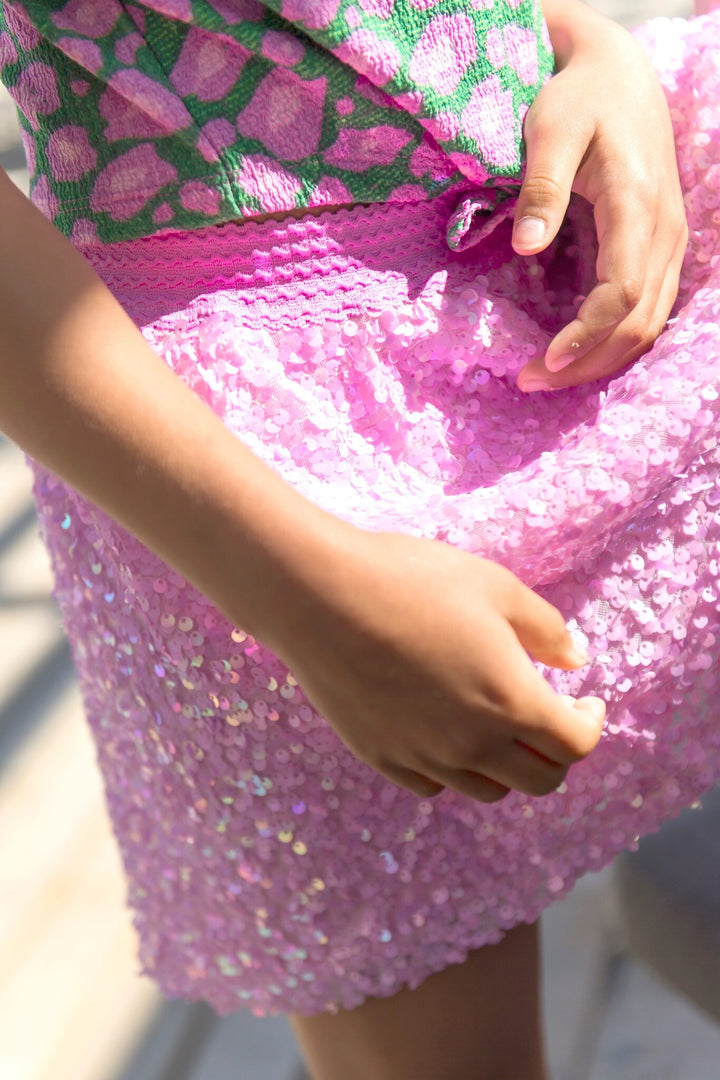 Kinderrock Rhodee Paillettenrock Violett