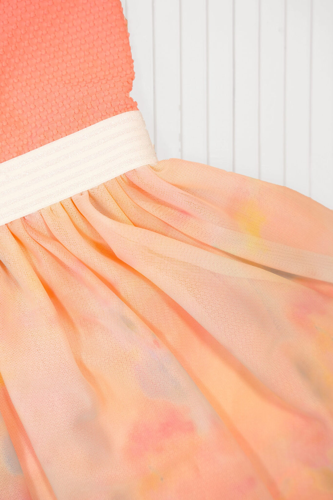 Kinderkleid Deanna Kleid mit Netzrock Neon Blush