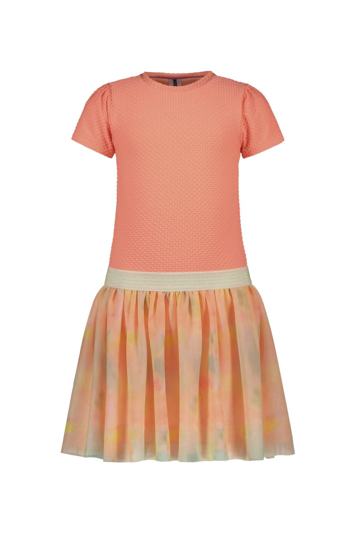 Kinderkleid Deanna Kleid mit Netzrock Neon Blush