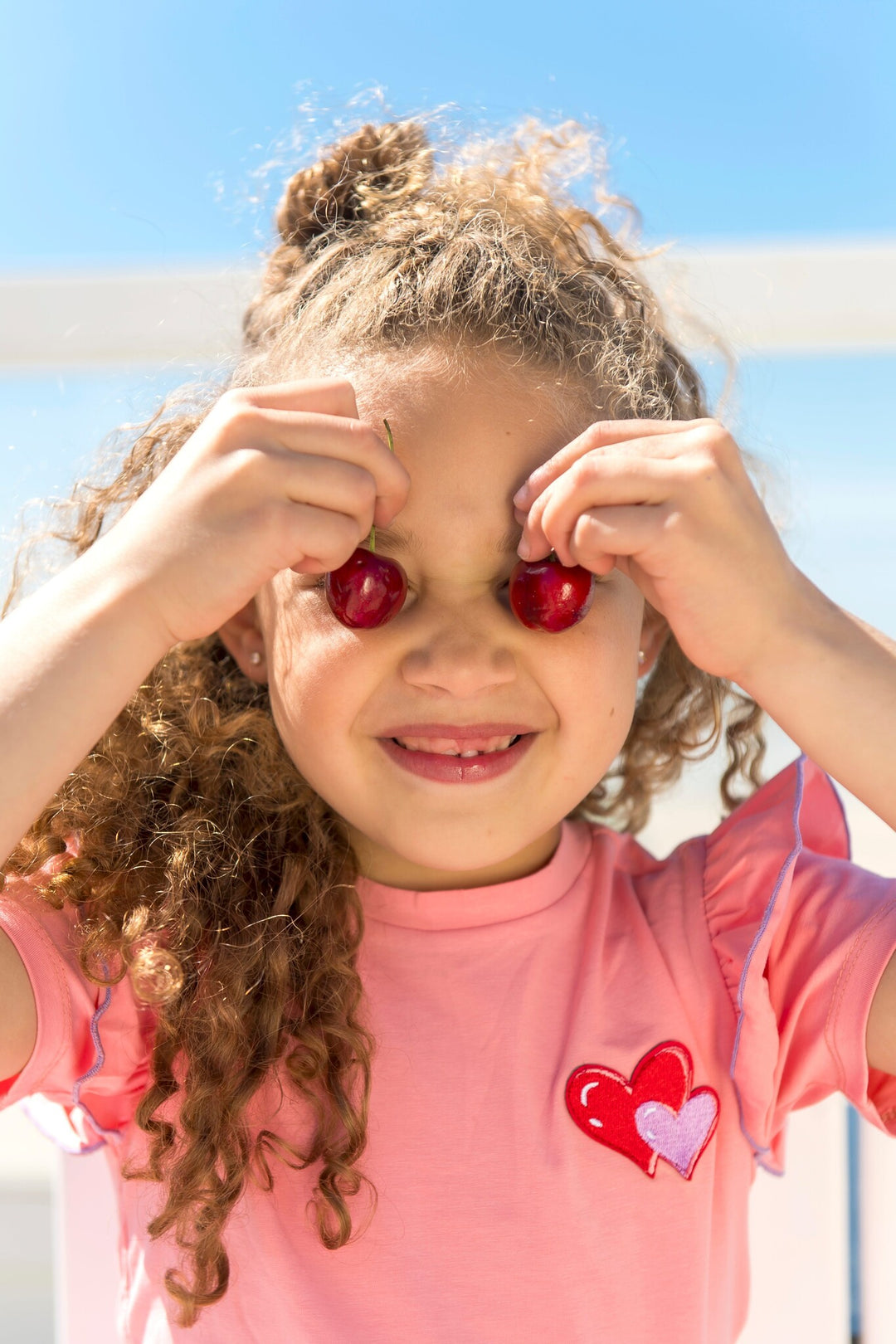 Kinderkleid Dua Kleid mit bedrucktem 2-lagigem Rock Geranienrosa