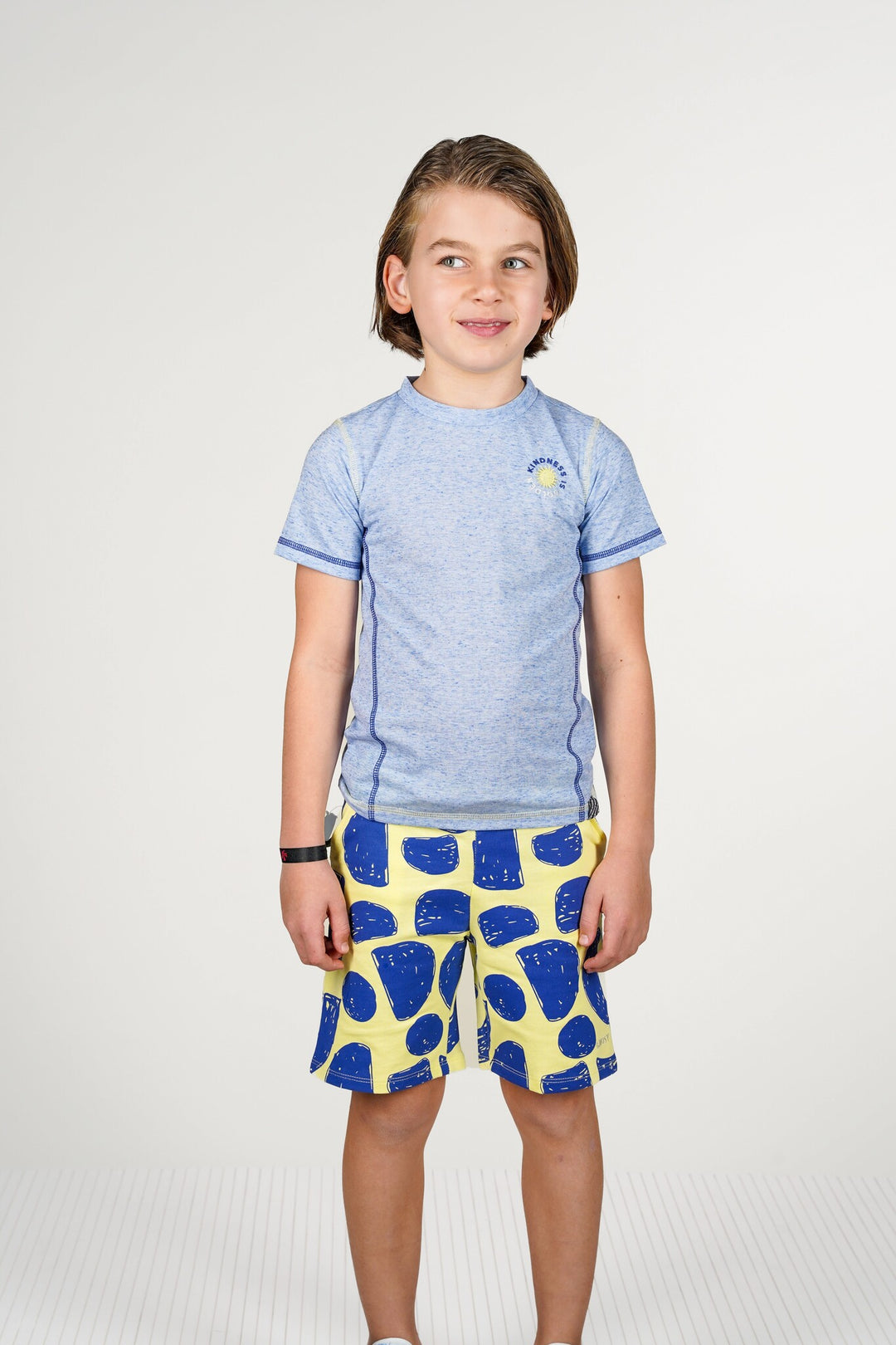 Kids T - shirt Tony melange fabric t - shirt Dazzling Blue