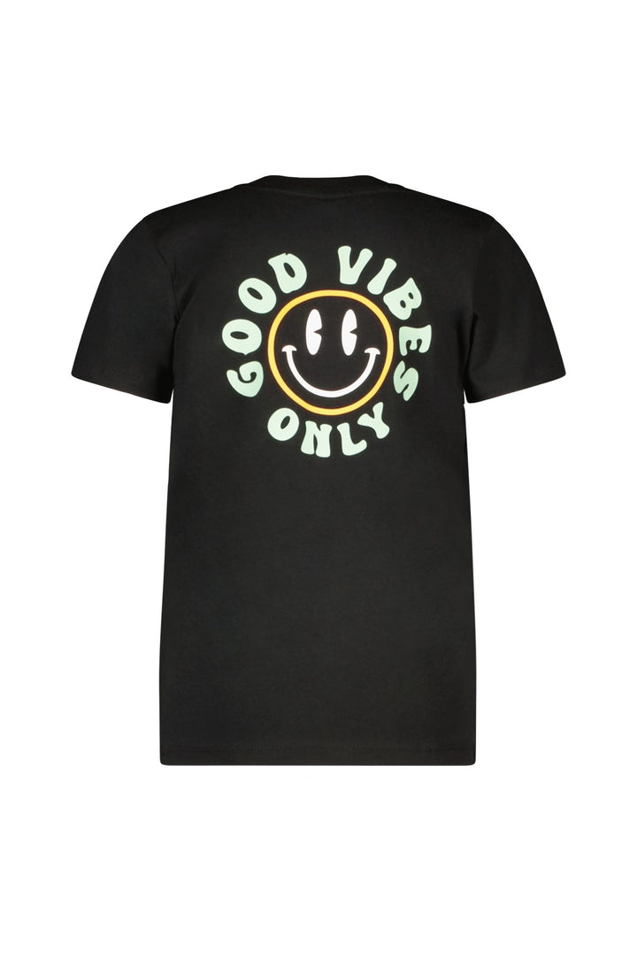 Kinder T-Shirt Timmy T-Shirt mit Vorder- und Rückendruck Schwarz