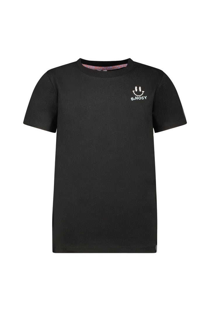 Kinder T-Shirt Timmy T-Shirt mit Vorder- und Rückendruck Schwarz