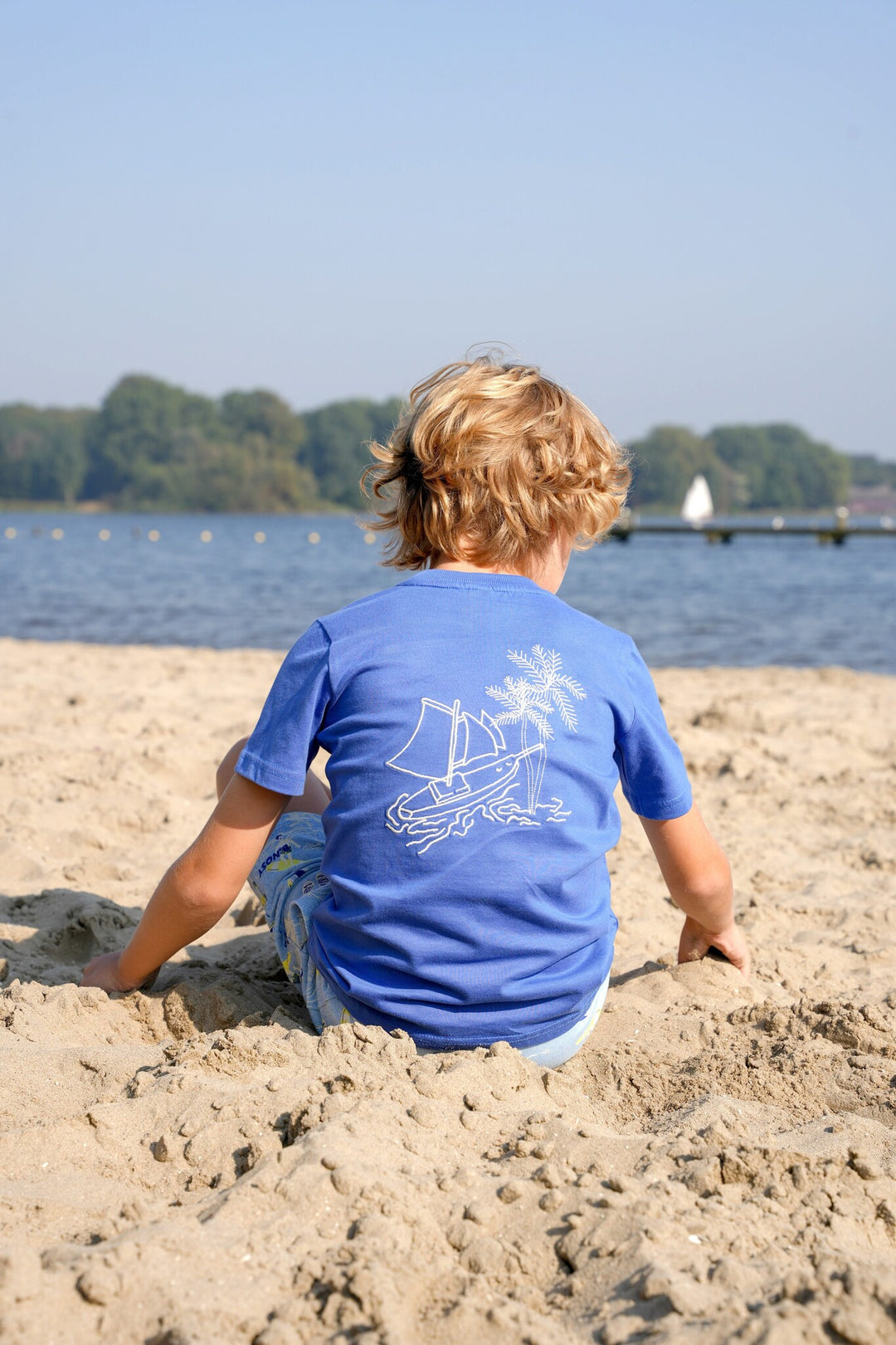 Kinder T-Shirt Timmy T-Shirt mit Vorder- und Rückendruck Dazzling Blue