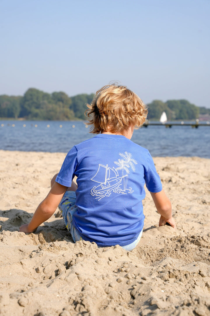 Kinder T-Shirt Timmy T-Shirt mit Vorder- und Rückendruck Dazzling Blue