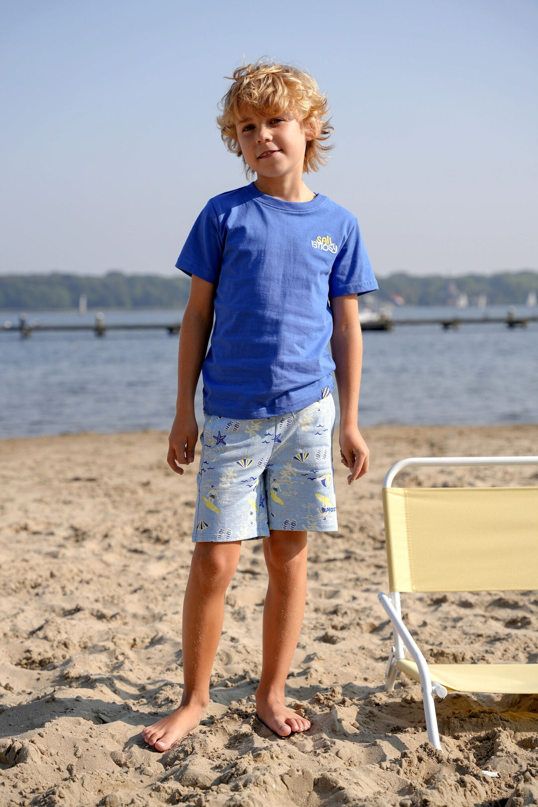 Kinder T-Shirt Timmy T-Shirt mit Vorder- und Rückendruck Dazzling Blue