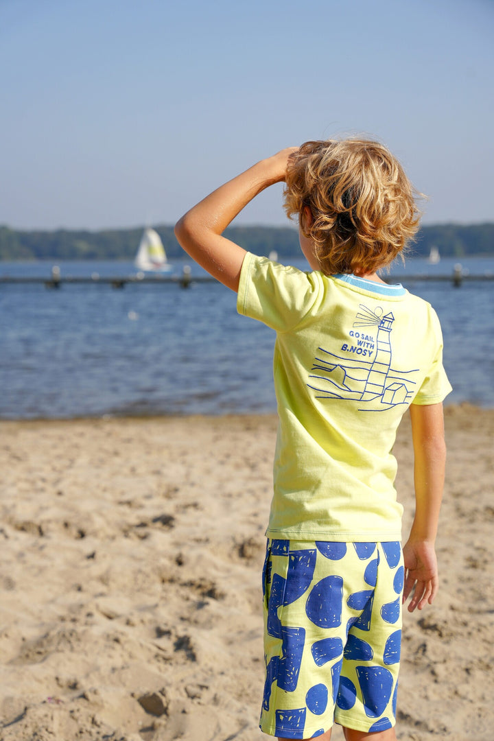 Kids T - shirt Timmy t - shirt with front and back print Sunny lime