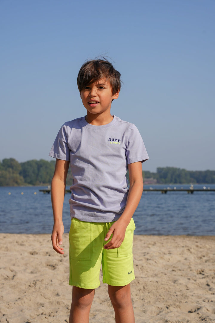 Kids T - shirt Timmy t - shirt with front and back print Persian Violet