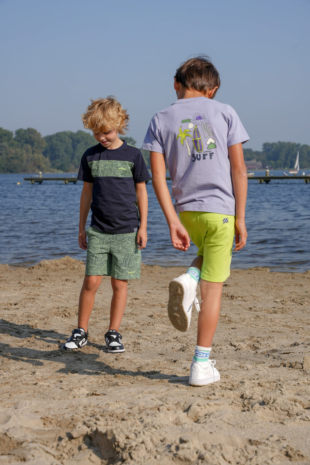 Kids T - shirt Timmy t - shirt with front and back print Persian Violet