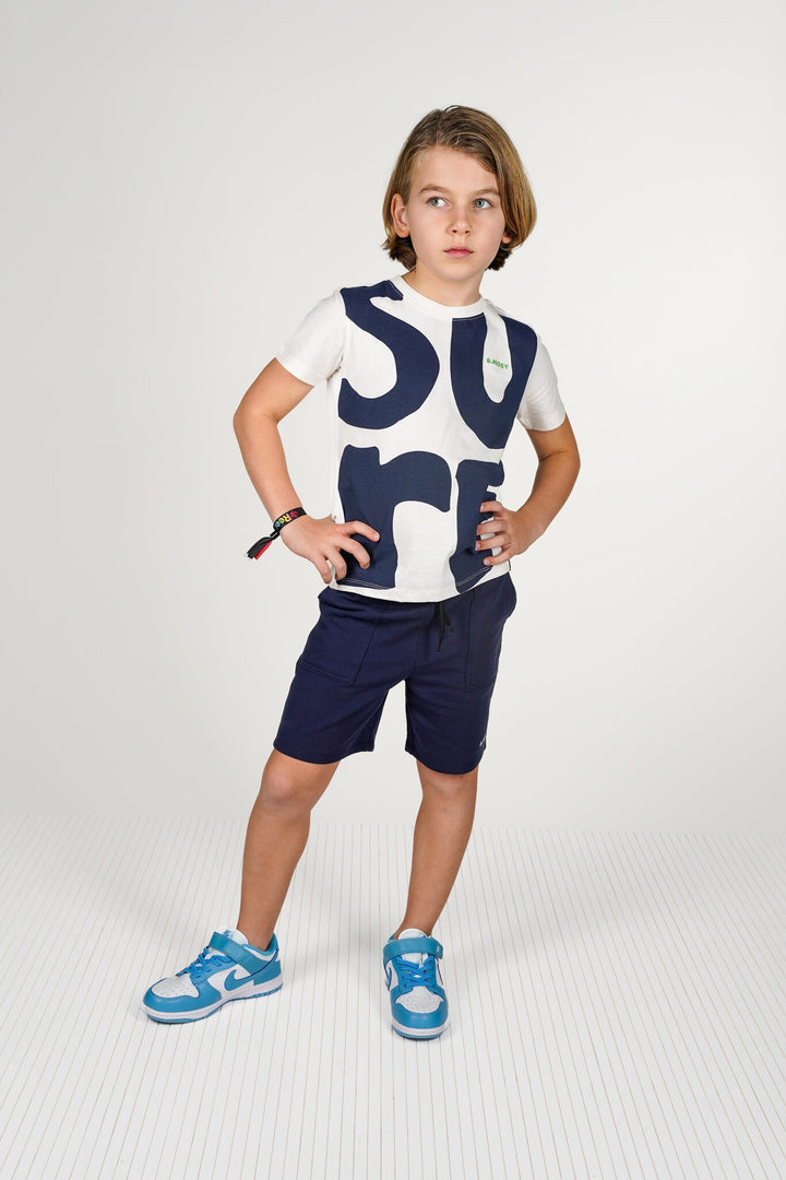 Kinderhose Pax Shorts mit aufgesetzten Taschen in Marineblau