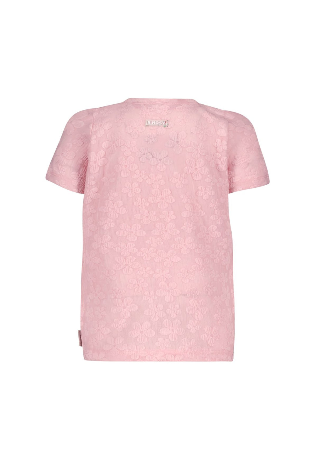 Baby T - shirt Blake mini flower top with ruffles Coral blush