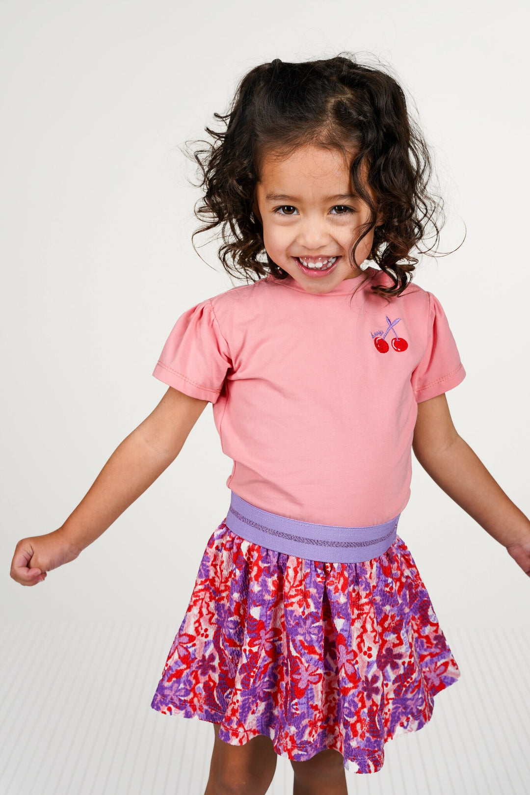 Baby rok Dorsi mini dress with skirt Geranium pink