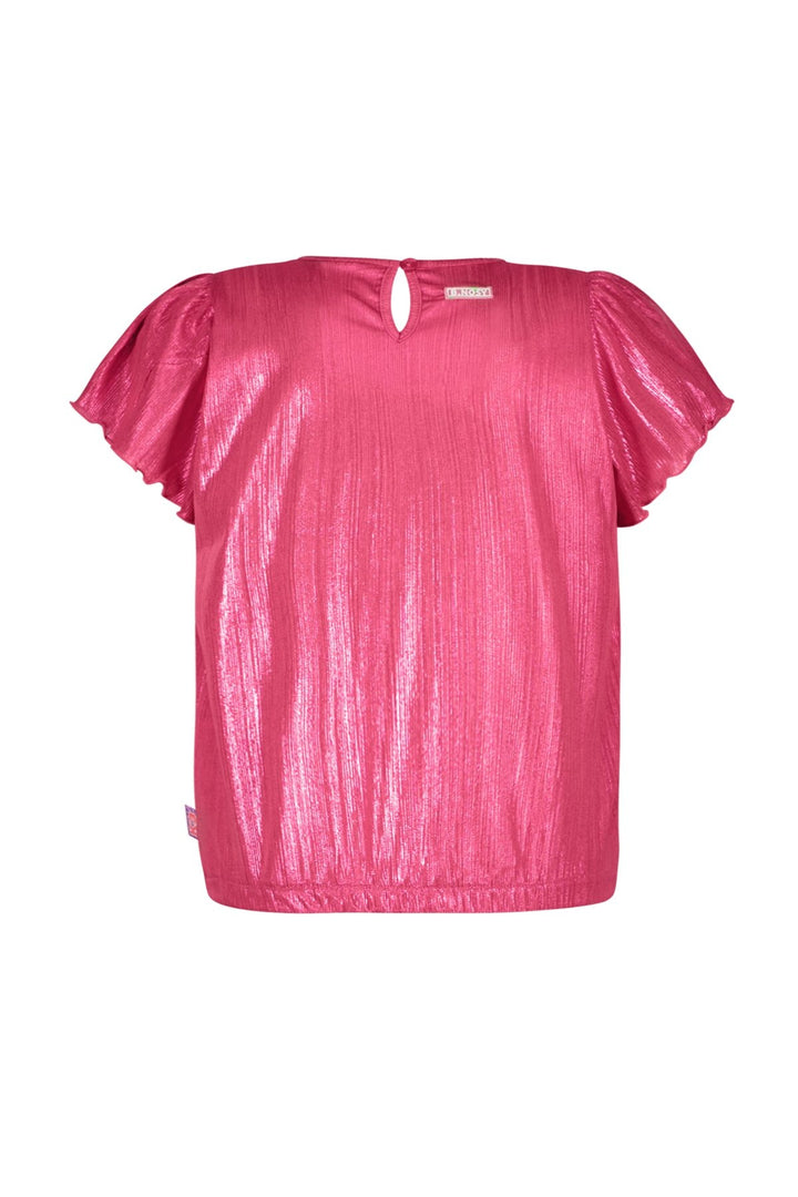 X K3 Brynn metallic plissé top