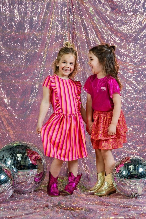 X K3 Brynn metallic plisse top