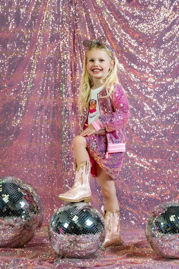 X K3 Chloe metallic bomber vest