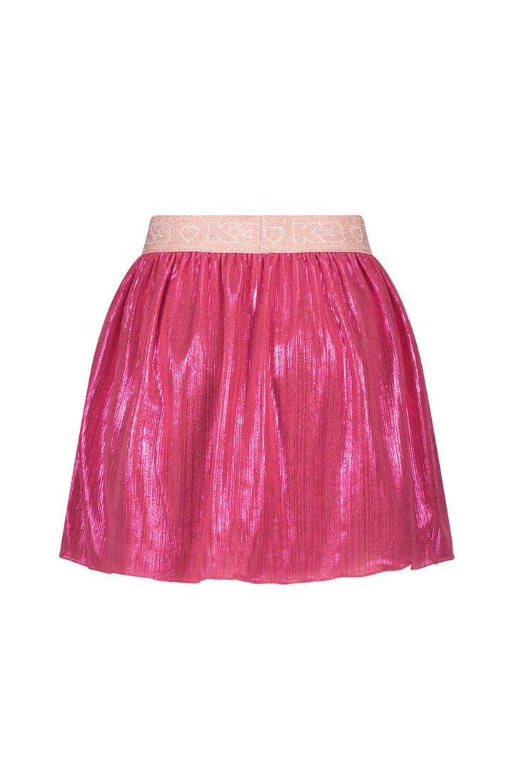 X K3 Roza metallic plisse rok