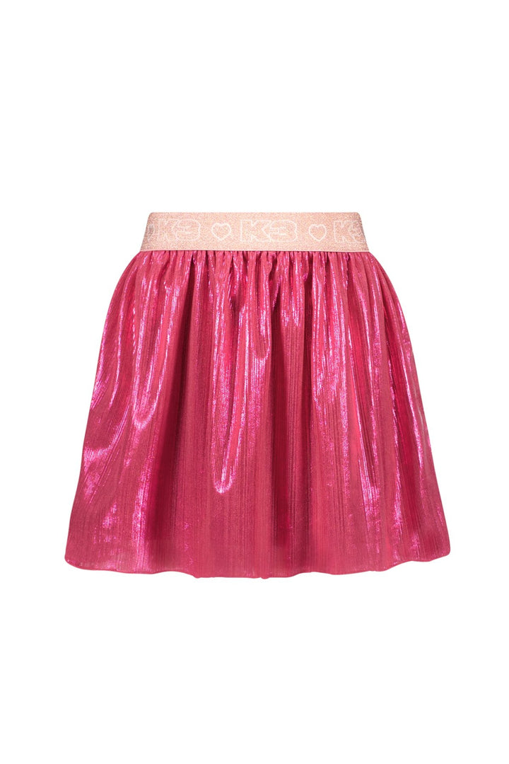 X K3 Roza metallic plisse rok
