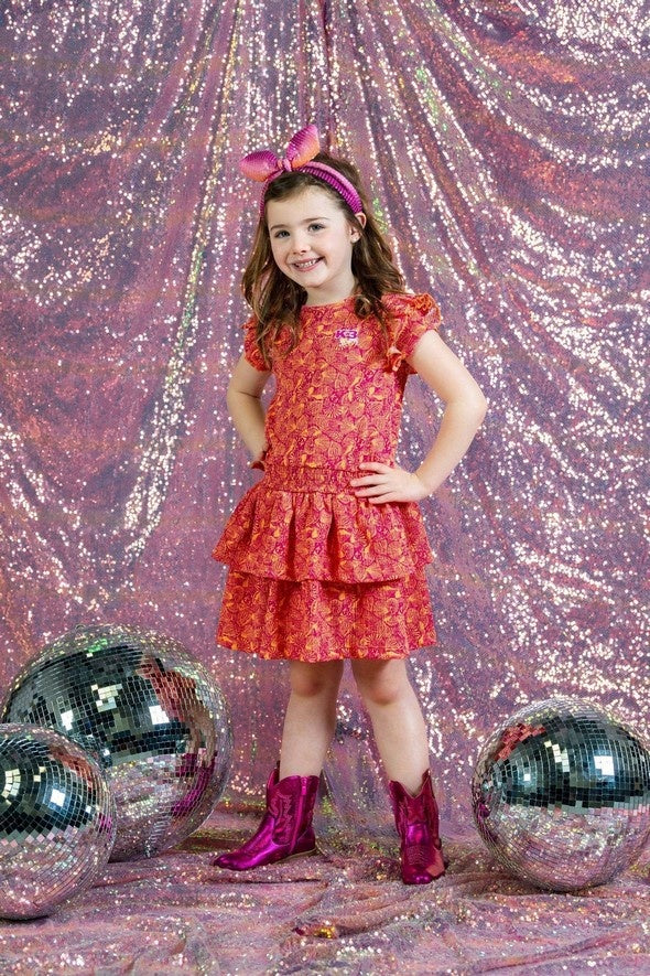 X K3 Delphi printed jurk